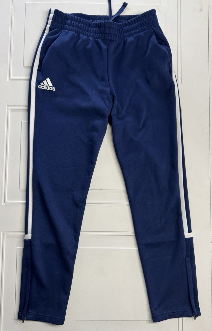 Adidas Mens Sz M Navy Blue Sweatpants Football Soccer Tapered Leg Regular Fit
